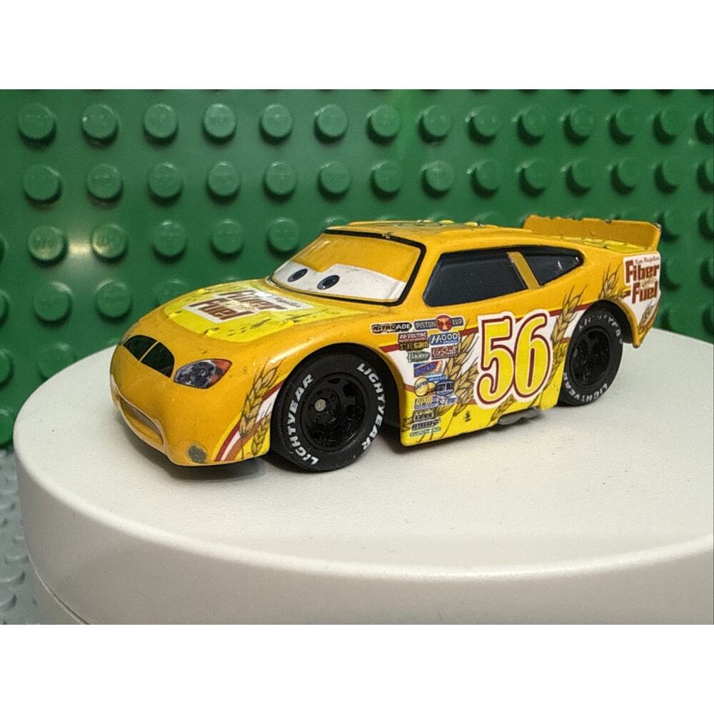 Disney Pixar Cars FIBER FUEL BRUSH CURBER Piston Cup Rubber Tires - 1:55 Diecast
